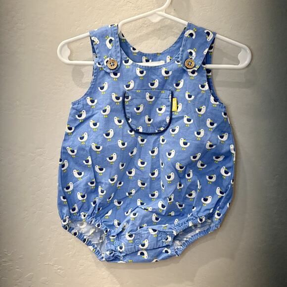 Kite Blue Seagull Bird Tank Romper - Picture 1 of 7